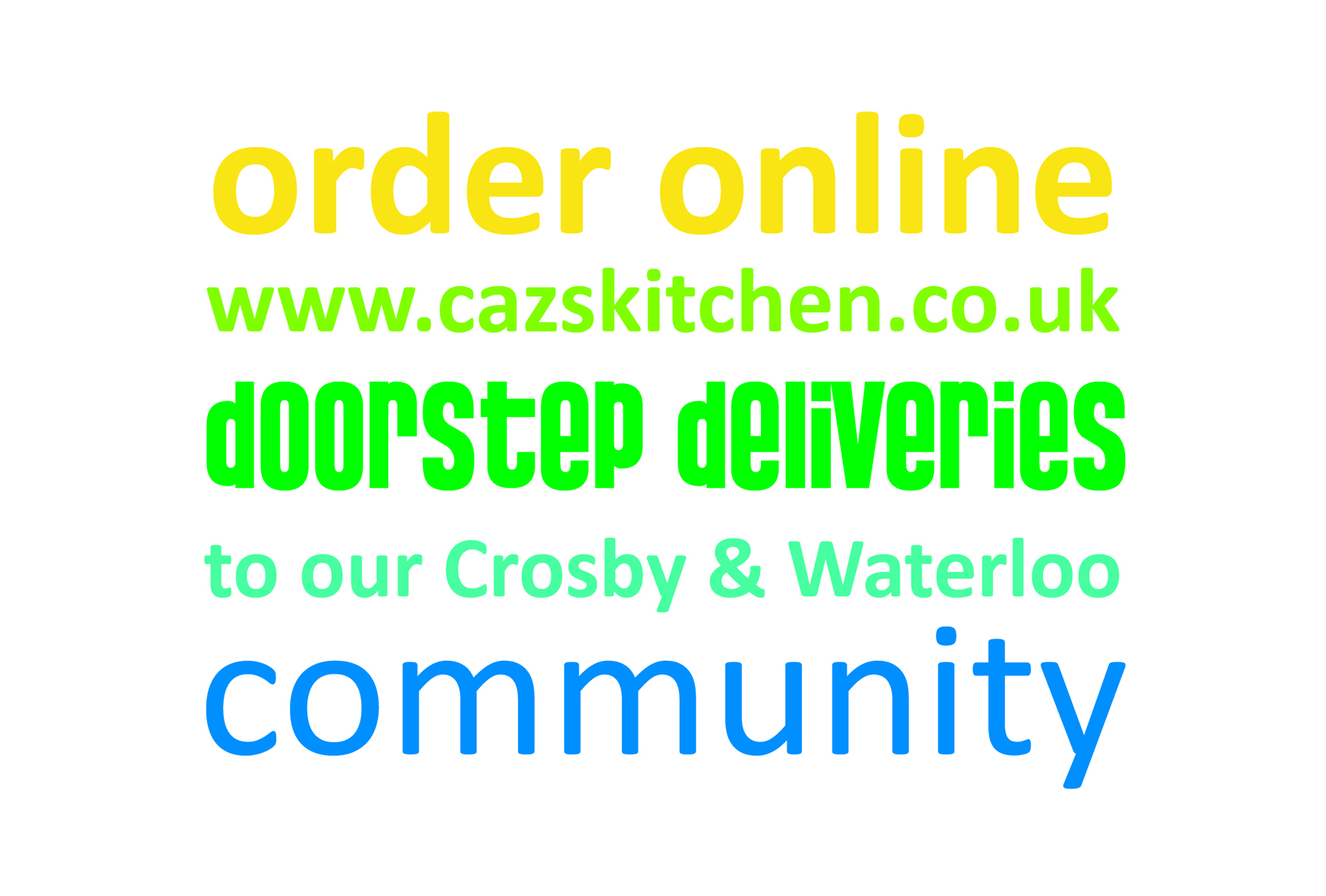 doorstep deliveries Caz's Kitchen