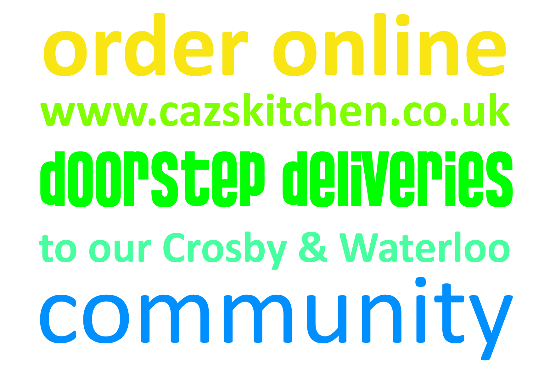 doorstep deliveries Caz's Kitchen
